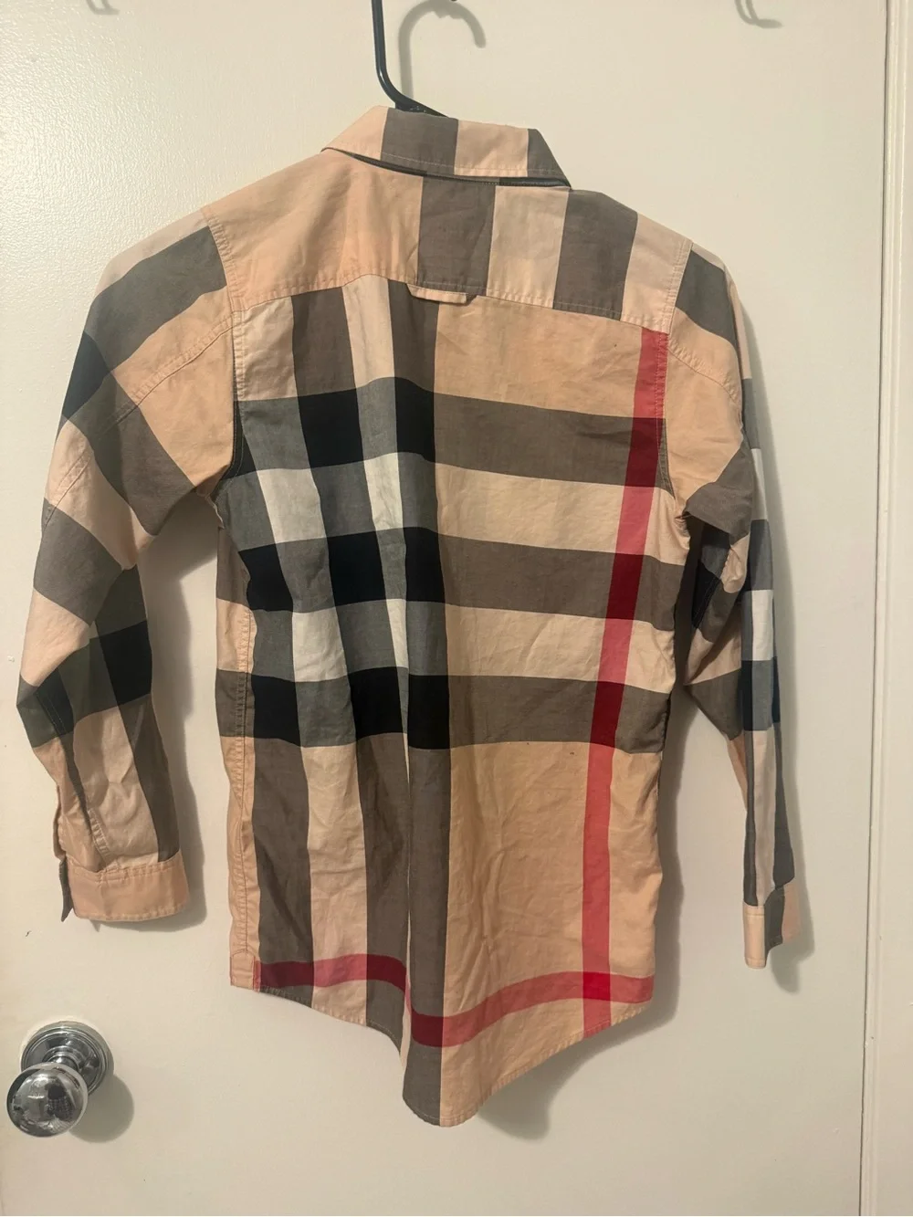 Burberry Classic Plaid kids Button-Down Shirt - Beige, Black & Red
